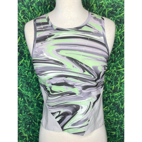 Lululemon Swift Ventilated Running Tank Top Paint Glide Warp Multi Women's Sz 2 - Picture 1 of 7